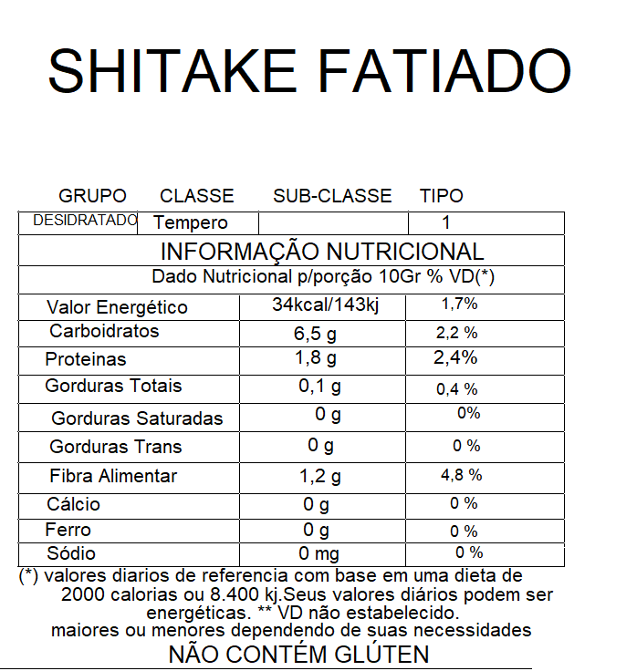 Cogumelo Shitake (500gr)